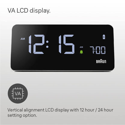 Braun Digital Alarm Clock with VA LCD Display and 10W Qi Wireless Charging Pad - label detail (14)