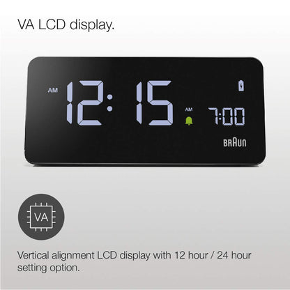 Braun Digital Alarm Clock with VA LCD Display and 10W Qi Wireless Charging Pad - ingredients panel