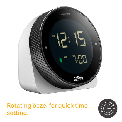 Braun Digital Plastic Alarm Clock with Snooze, Negative LCD Display, Rotating Bezel - packaging (11)