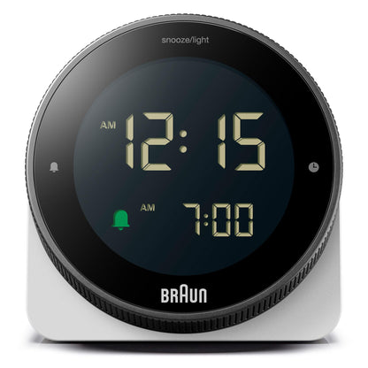Braun Digital Plastic Alarm Clock with Snooze, Negative LCD Display, Rotating Bezel (9)