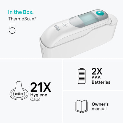 Braun Ear Thermometer, Digital, IRT6500US, with Pre-Warmed Tip and ExacTemp Positioning - ingredients panel