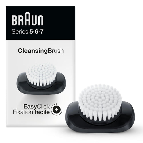 Braun EasyClick Cleansing Brush Attachment for Series 5, 6 and 7 Electric Razors, Replacement Brush Head