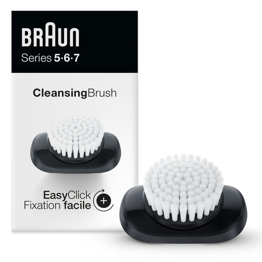 Braun EasyClick Cleansing Brush Attachment for Series 5, 6 and 7 Electric Razors, Replacement Brush Head