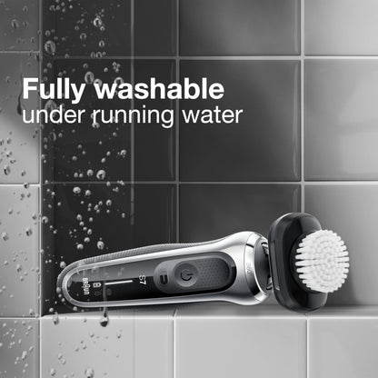 Braun EasyClick Cleansing Brush Attachment for Series 5, 6 and 7 Electric Razors, Replacement Brush Head - back view