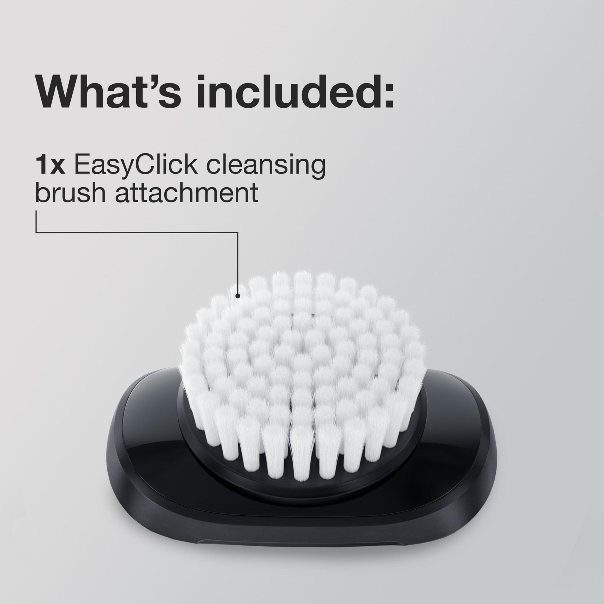 Braun EasyClick Cleansing Brush Attachment for Series 5, 6 and 7 Electric Razors, Replacement Brush Head - label detail