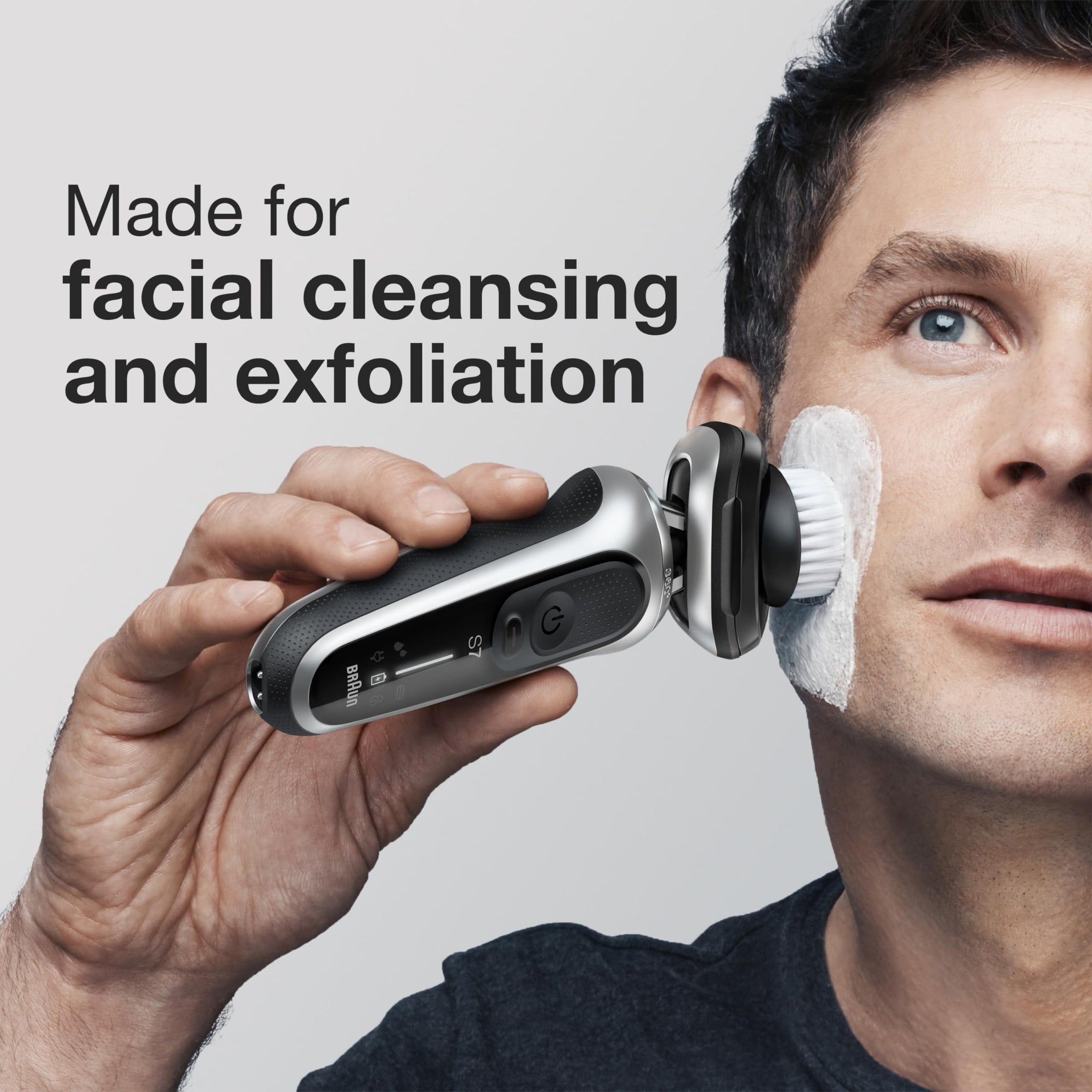 Braun EasyClick Cleansing Brush Attachment for Series 5, 6 and 7 Electric Razors, Replacement Brush Head - ingredients panel