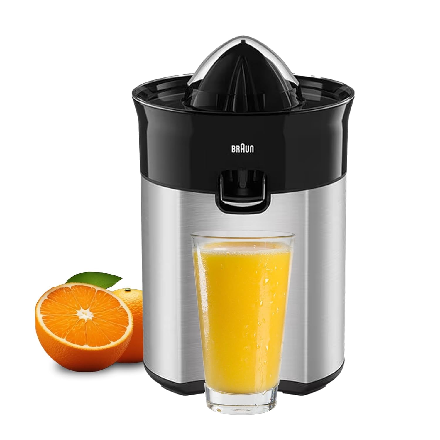 Braun Electric Citrus Juicer, 20 Watt, Adjustable Pulp Control, Auto Start Stop, Dishwasher Safe (15)