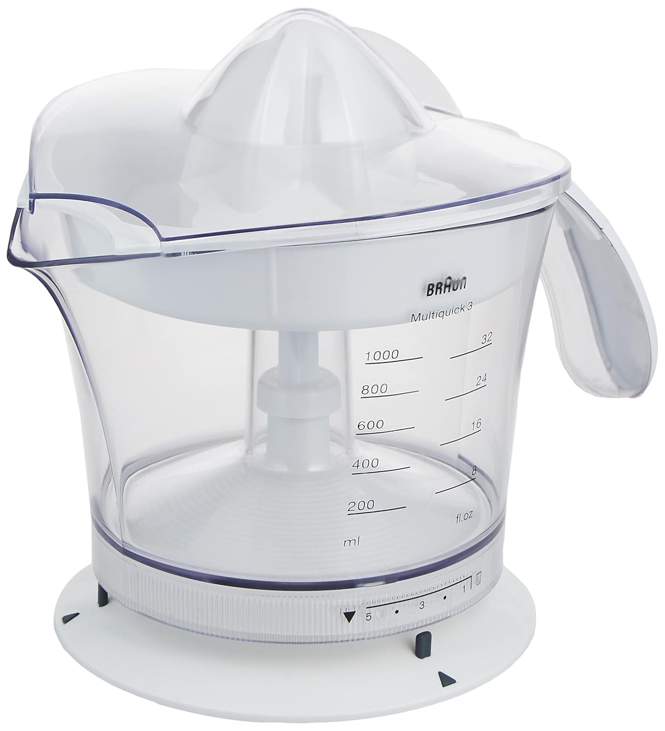 Braun Electric Citrus Juicer, 20 Watt, Adjustable Pulp Control, Auto Start Stop, Dishwasher Safe (8)