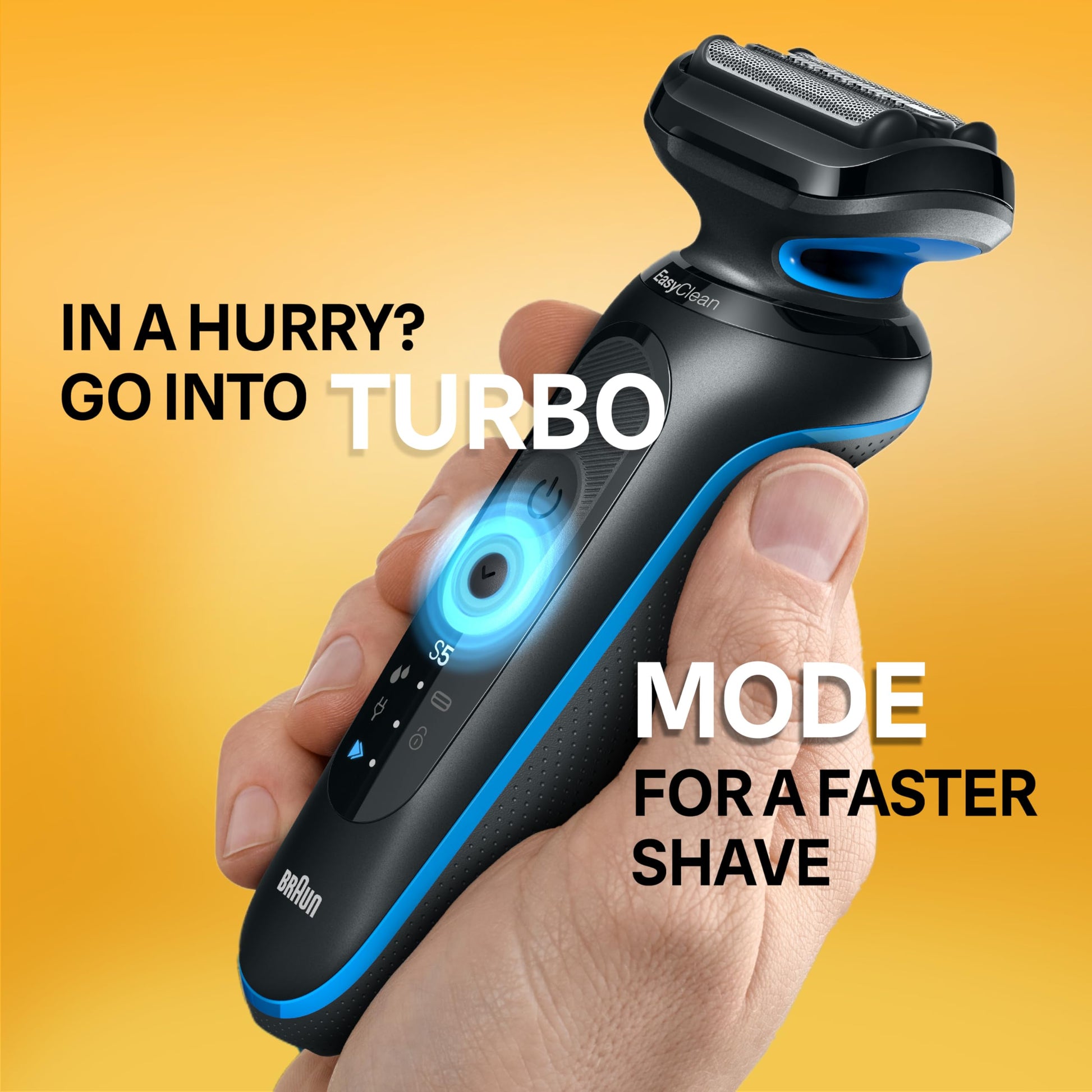 Braun Electric Shaver for Men, Series 5 5118s, Waterproof, Wet & Dry Shave, Turbo Shaving Mode, Foil Shaver with Precision Tr