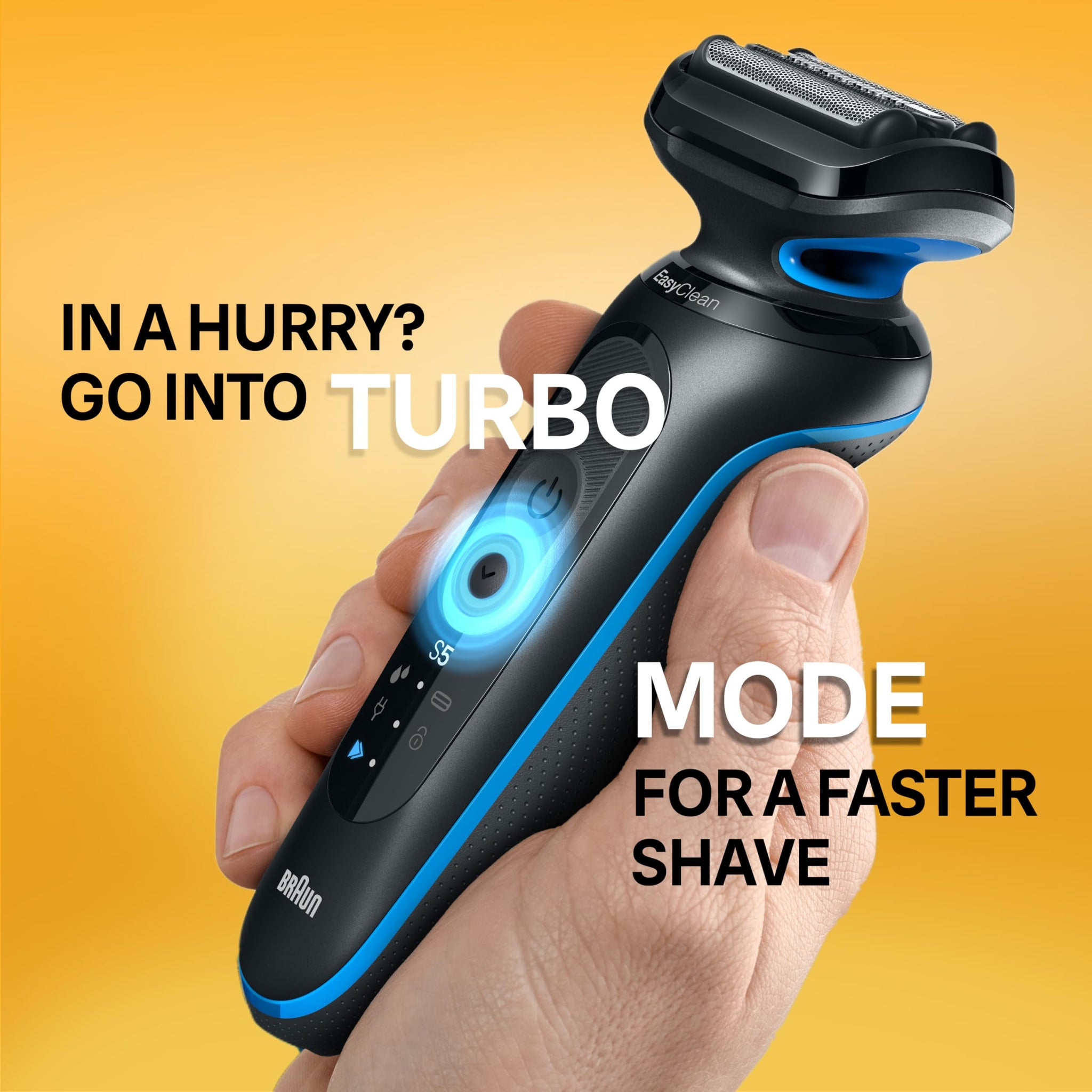 Braun Electric Shaver for Men, Series 5 5118s, Waterproof, Wet & Dry Shave, Turbo Shaving Mode, Foil Shaver with Precision Tr