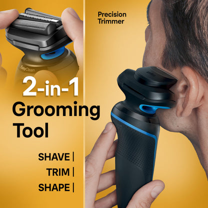 Braun Electric Shaver for Men, Series 5 5118s, Waterproof, Wet & Dry Shave, Turbo Shaving Mode, Foil Shaver with Precision Tr