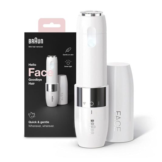 Braun Face Mini Hair Remover FS1000, Electric Facial Hair Remover for Women, with Smartlight, for Upper Lips Chin Cheeks Peac