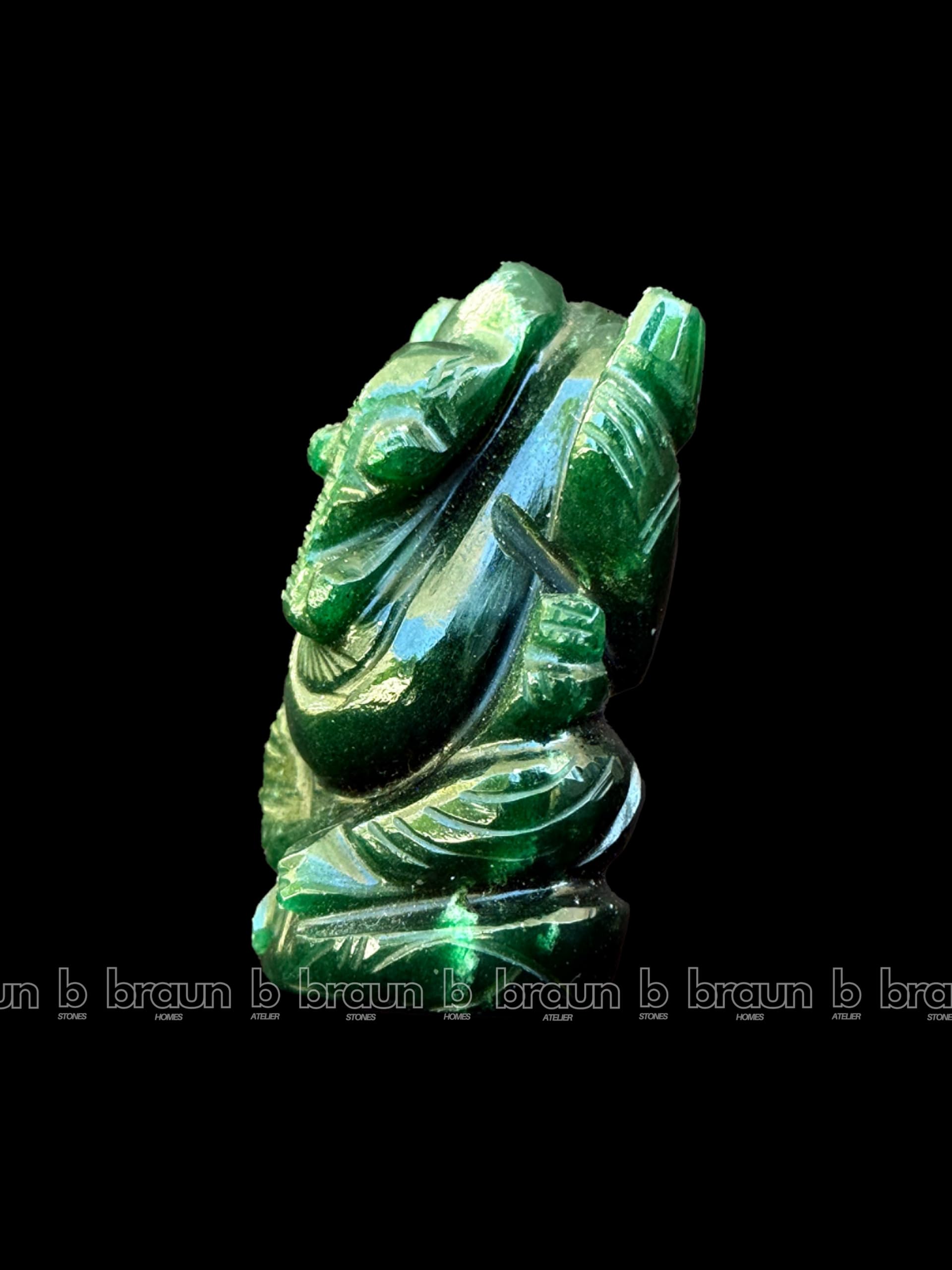 braun HOMES Crystal Ganesha Statue Figurine, 2-Inch, 200g, Natural Crystal, Home Decor Idol - close-up detail (16)