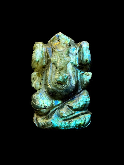 braun HOMES Crystal Ganesha Statue Figurine, 2-Inch, 200g, Natural Crystal, Home Decor Idol (17)