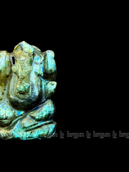 braun HOMES Crystal Ganesha Statue Figurine, 2-Inch, 200g, Natural Crystal, Home Decor Idol - close-up detail (23)