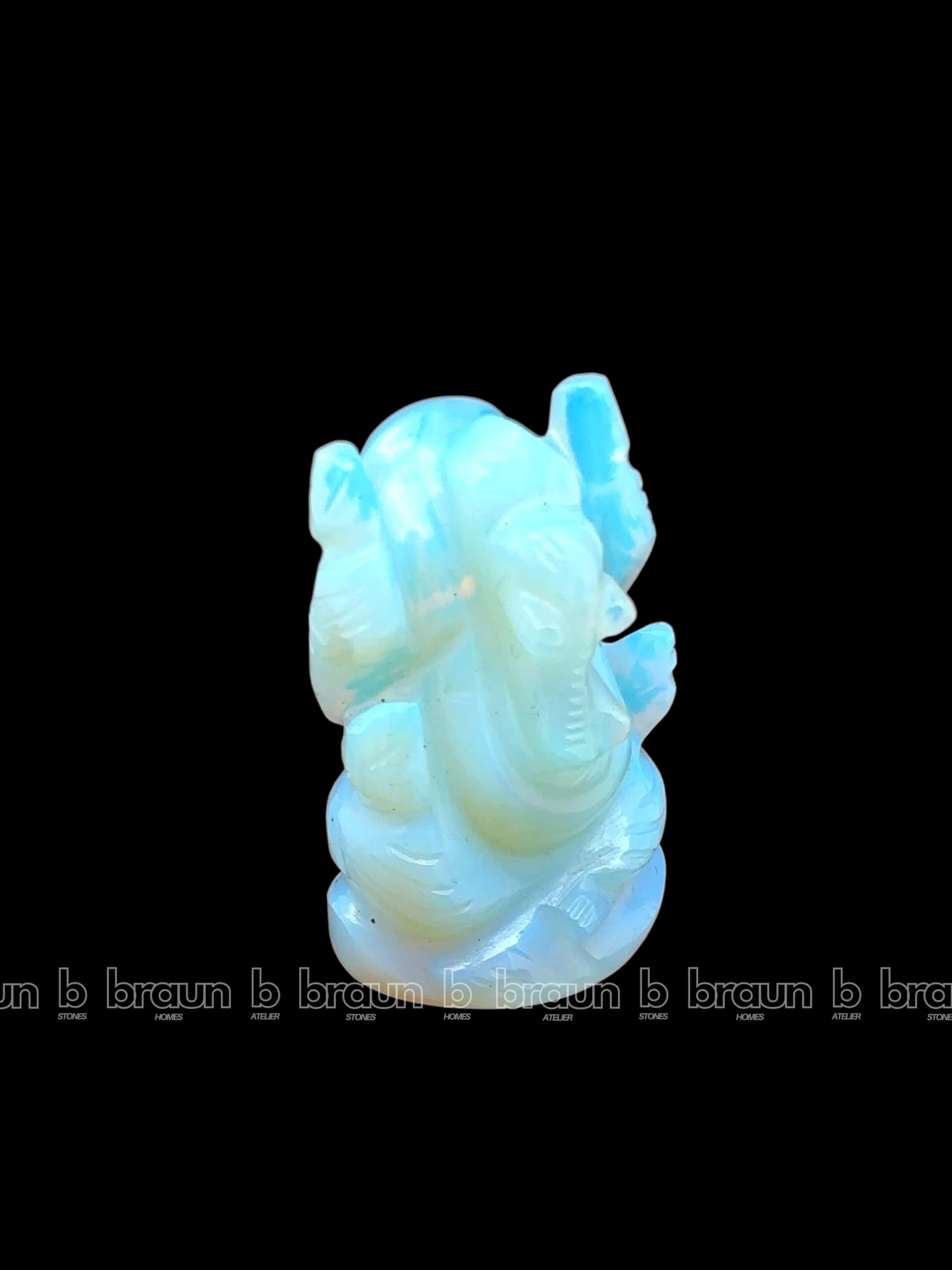 braun HOMES Crystal Ganesha Statue Figurine, 2-Inch, 200g, Natural Crystal, Home Decor Idol - packaging (27)