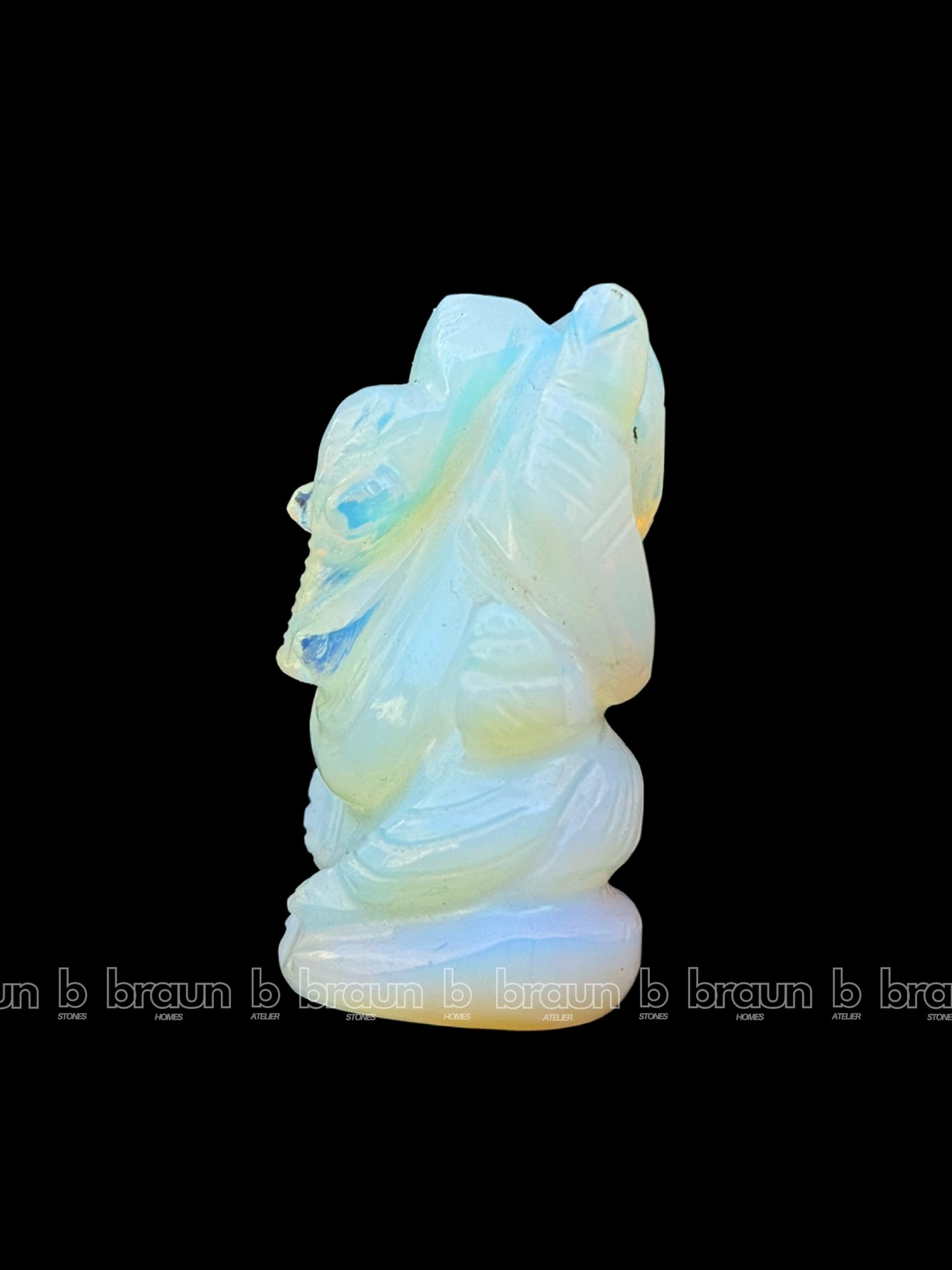 braun HOMES Crystal Ganesha Statue Figurine, 2-Inch, 200g, Natural Crystal, Home Decor Idol - ingredients panel (29)
