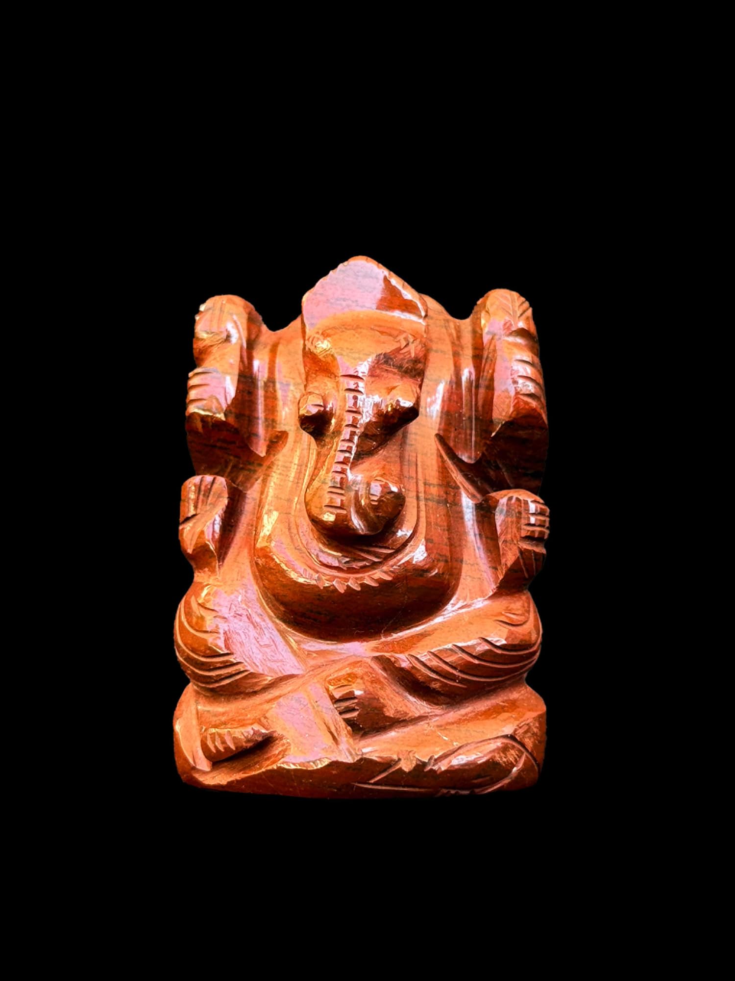 braun HOMES Crystal Ganesha Statue Figurine, 2-Inch, 200g, Natural Crystal, Home Decor Idol (33)