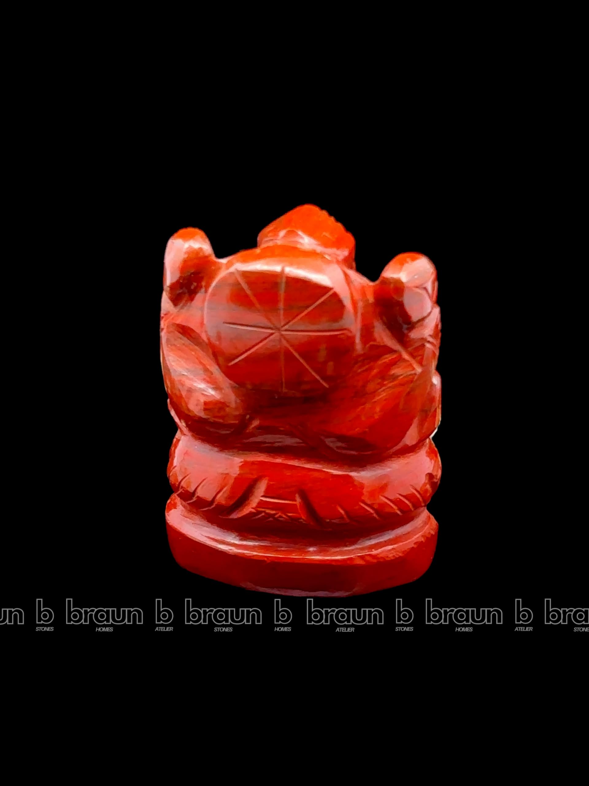 braun HOMES Crystal Ganesha Statue Figurine, 2-Inch, 200g, Natural Crystal, Home Decor Idol - back view (35)