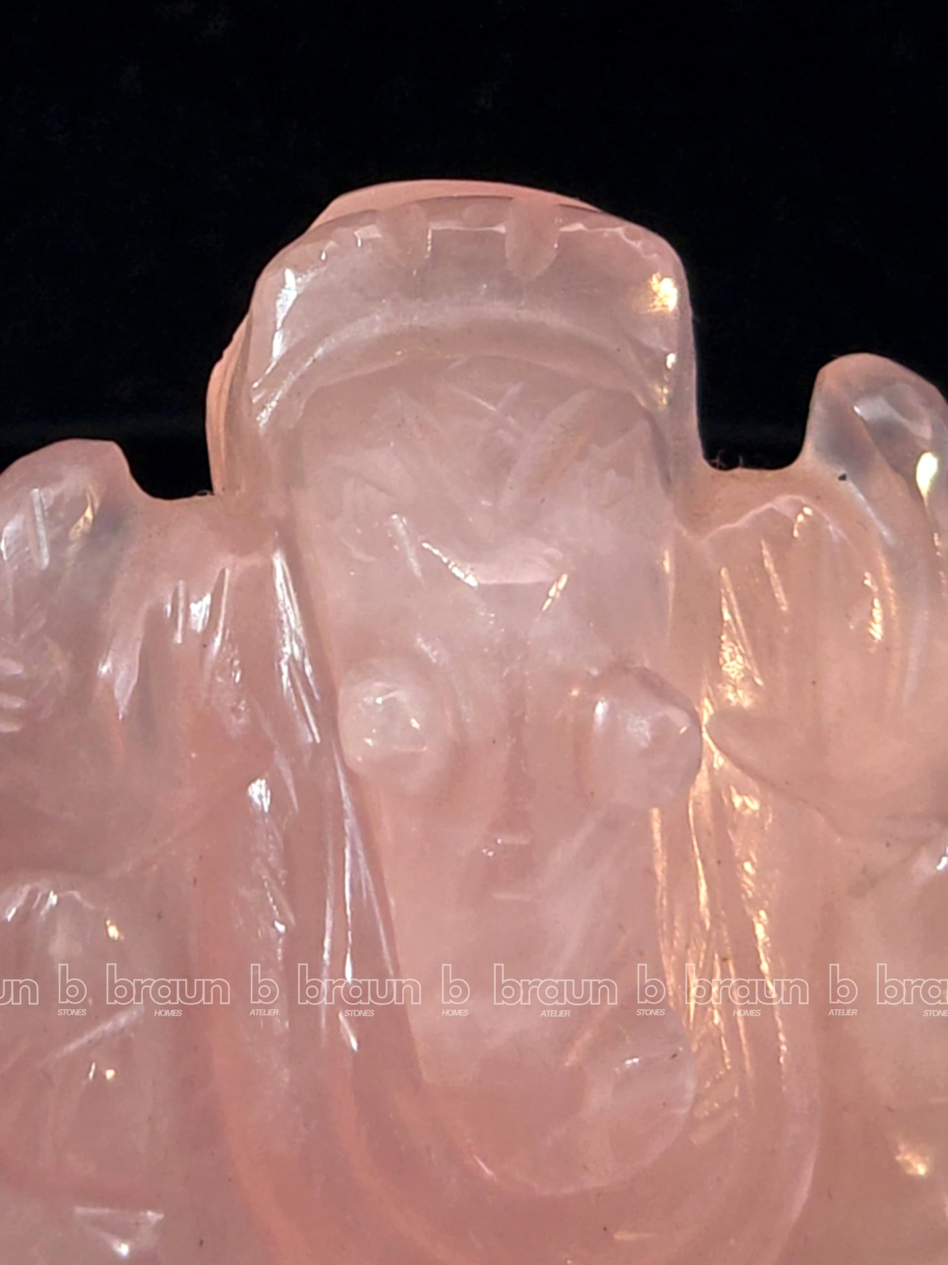 braun HOMES Crystal Ganesha Statue Figurine, 2-Inch, 200g, Natural Crystal, Home Decor Idol - packaging (43)