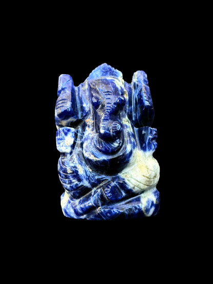 braun HOMES Crystal Ganesha Statue Figurine, 2-Inch, 200g, Natural Crystal, Home Decor Idol (45)