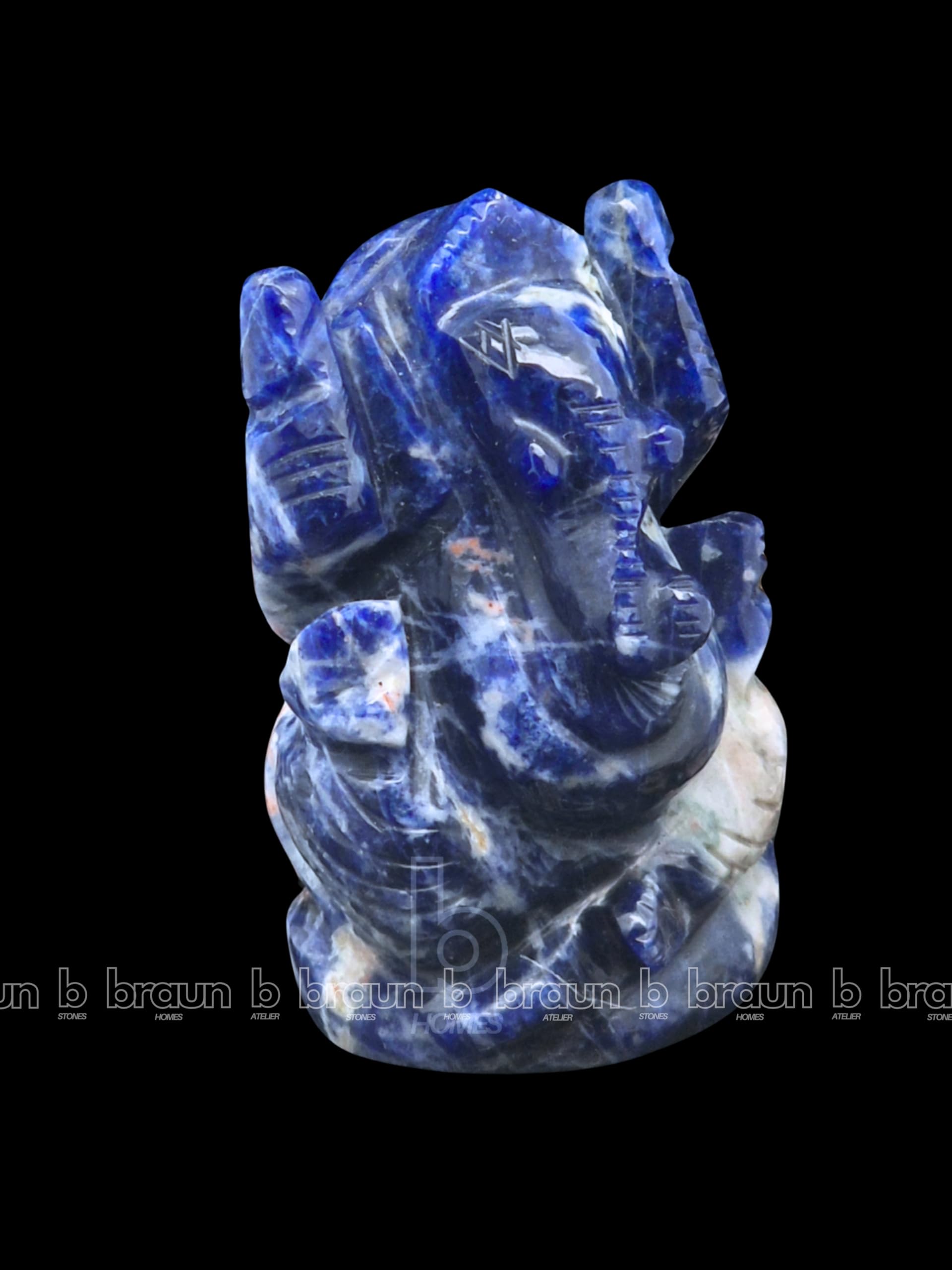braun HOMES Crystal Ganesha Statue Figurine, 2-Inch, 200g, Natural Crystal, Home Decor Idol - label detail (49)