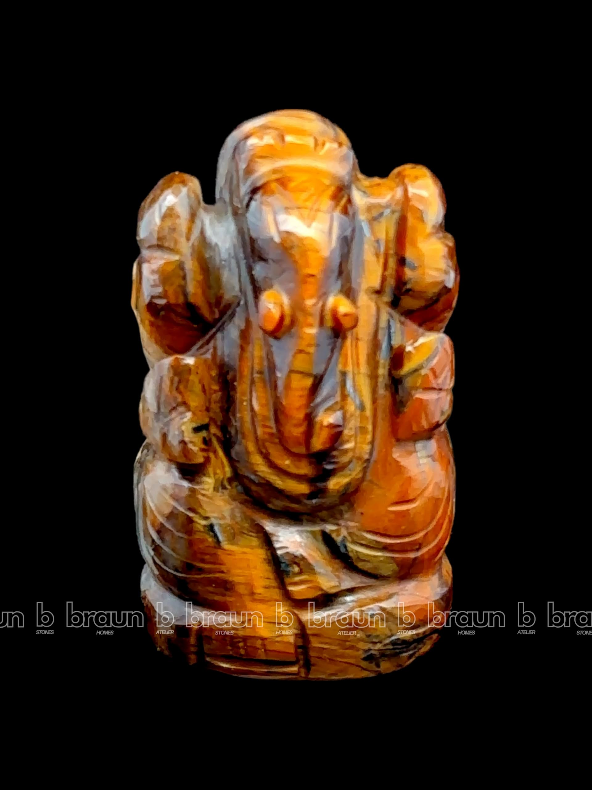 braun HOMES Crystal Ganesha Statue Figurine, 2-Inch, 200g, Natural Crystal, Home Decor Idol - packaging (54)