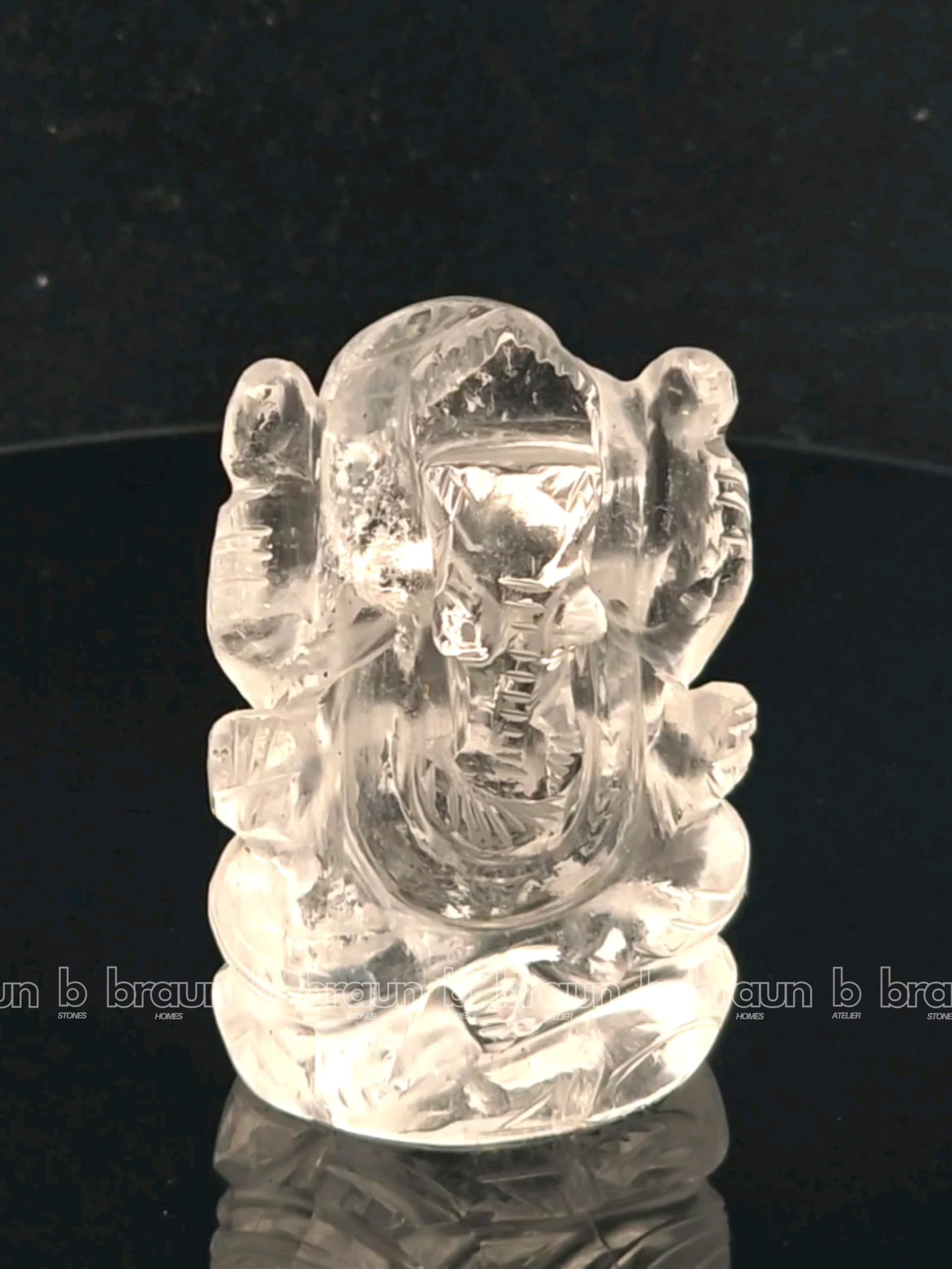 braun HOMES Crystal Ganesha Statue Figurine, 2-Inch, 200g, Natural Crystal, Home Decor Idol - ingredients panel