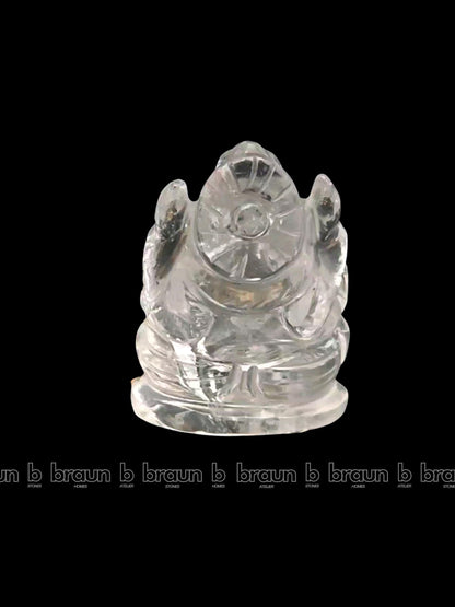braun HOMES Crystal Ganesha Statue Figurine, 2-Inch, 200g, Natural Crystal, Home Decor Idol - close-up detail