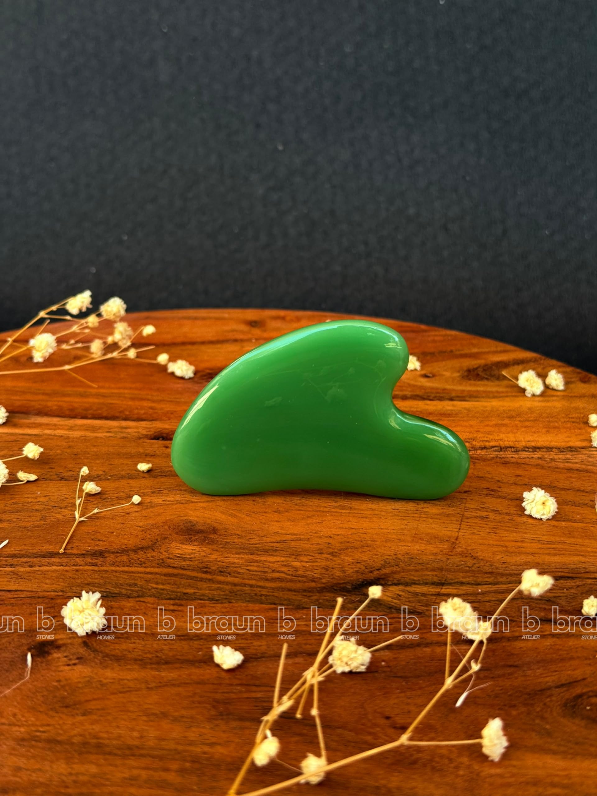 braun HOMES Gua Sha Face Massager Tool, Natural Stone, 1 Piece, Facial Massage Tool - front view