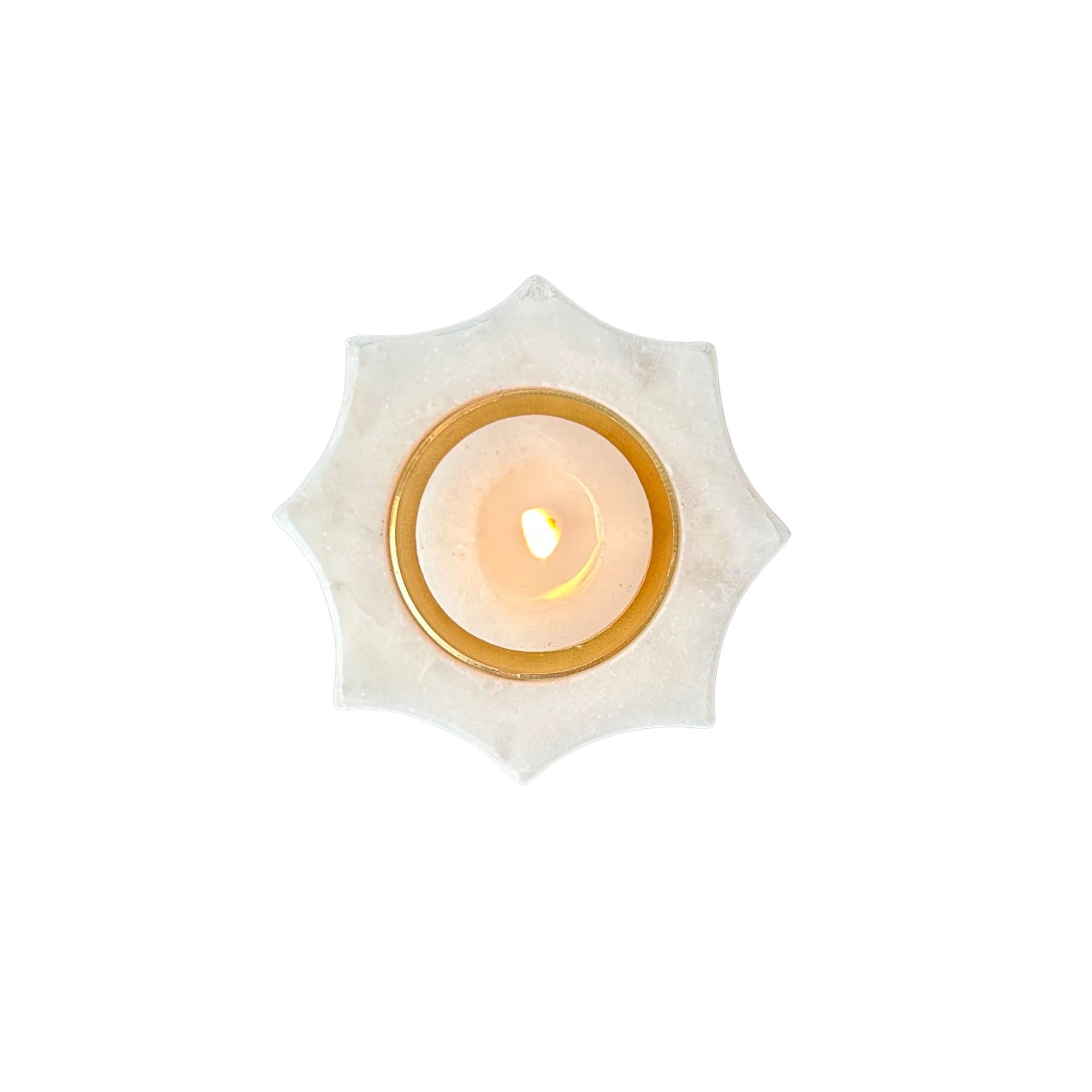 BRAUN HOMES Handcrafted Marble and Brass Diya for Diwali Gifting | Pooja Diya for Home Mandir Temple & Festival Diwali Decor 