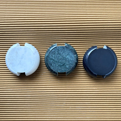 braun HOMES Marble Coaster Set of 6 with Stand, Natural Stone Drink Coasters for Dining Table Decor - in use