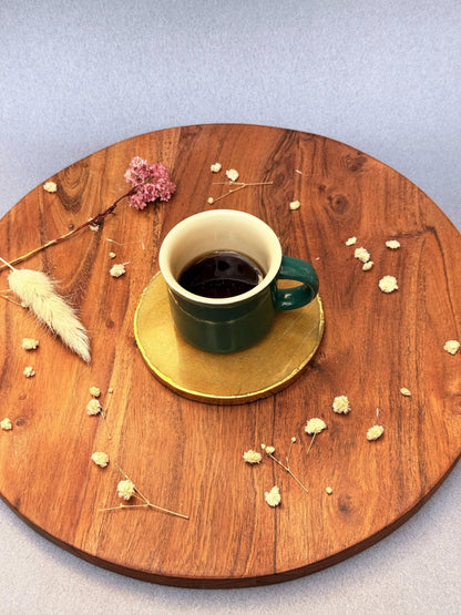 braun HOMES Natural Agate Stone Coasters Set of 2 - Round Drink Coasters with Gold Edges for Home Office - packaging (20)