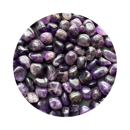 braun HOMES Natural Amethyst Tumbled Stones, Purple Decorative Pebbles for Vase Fillers and Aquarium Decor