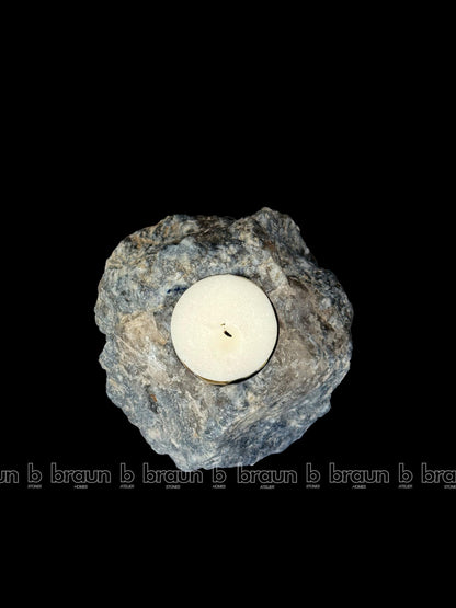 braun HOMES Natural Quartz Tealight Candle Holder, Decorative Table Centerpiece (4)