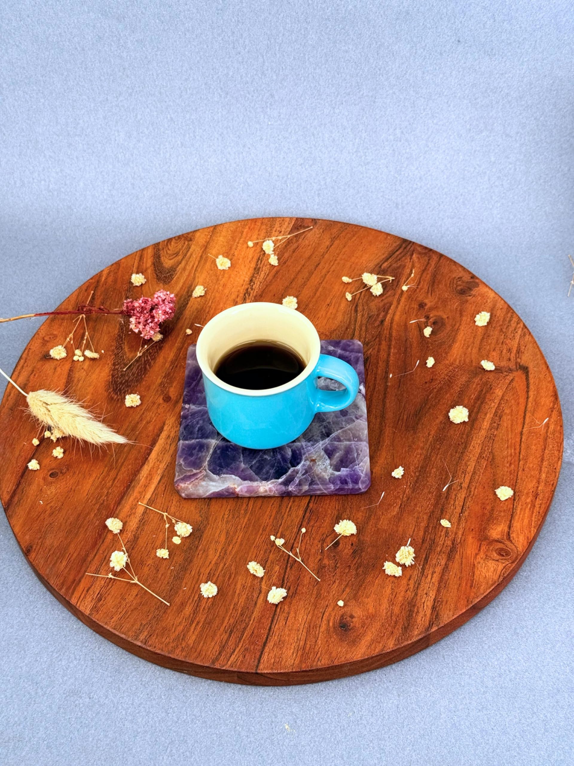 braun HOMES Natural Stone Square Coasters, Set of 2, Drink Coasters for Home and Office - packaging (13)