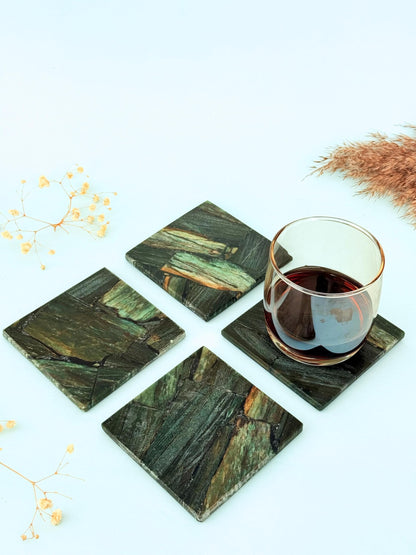 braun HOMES Natural Stone Square Coasters, Set of 2, Drink Coasters for Home and Office - label detail (28)