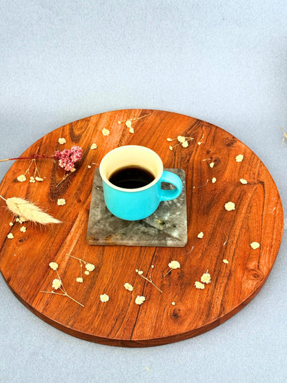 braun HOMES Natural Stone Square Coasters, Set of 2, Drink Coasters for Home and Office - packaging (55)