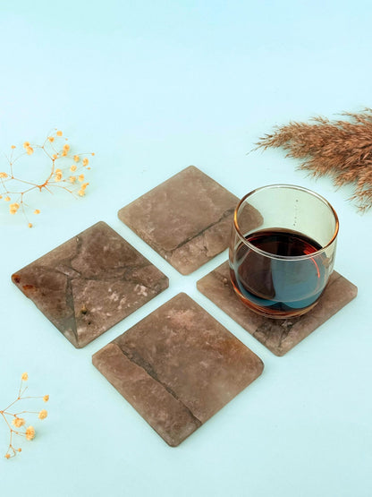 braun HOMES Natural Stone Square Coasters, Set of 2, Drink Coasters for Home and Office - label detail (56)