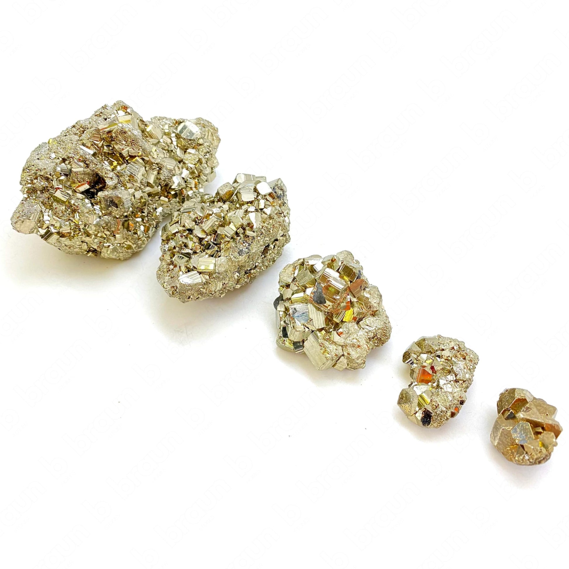 braun HOMES Pyrite Stone, Natural Fool's Gold Crystal, Decorative Stone for Home or Office Décor - close-up detail