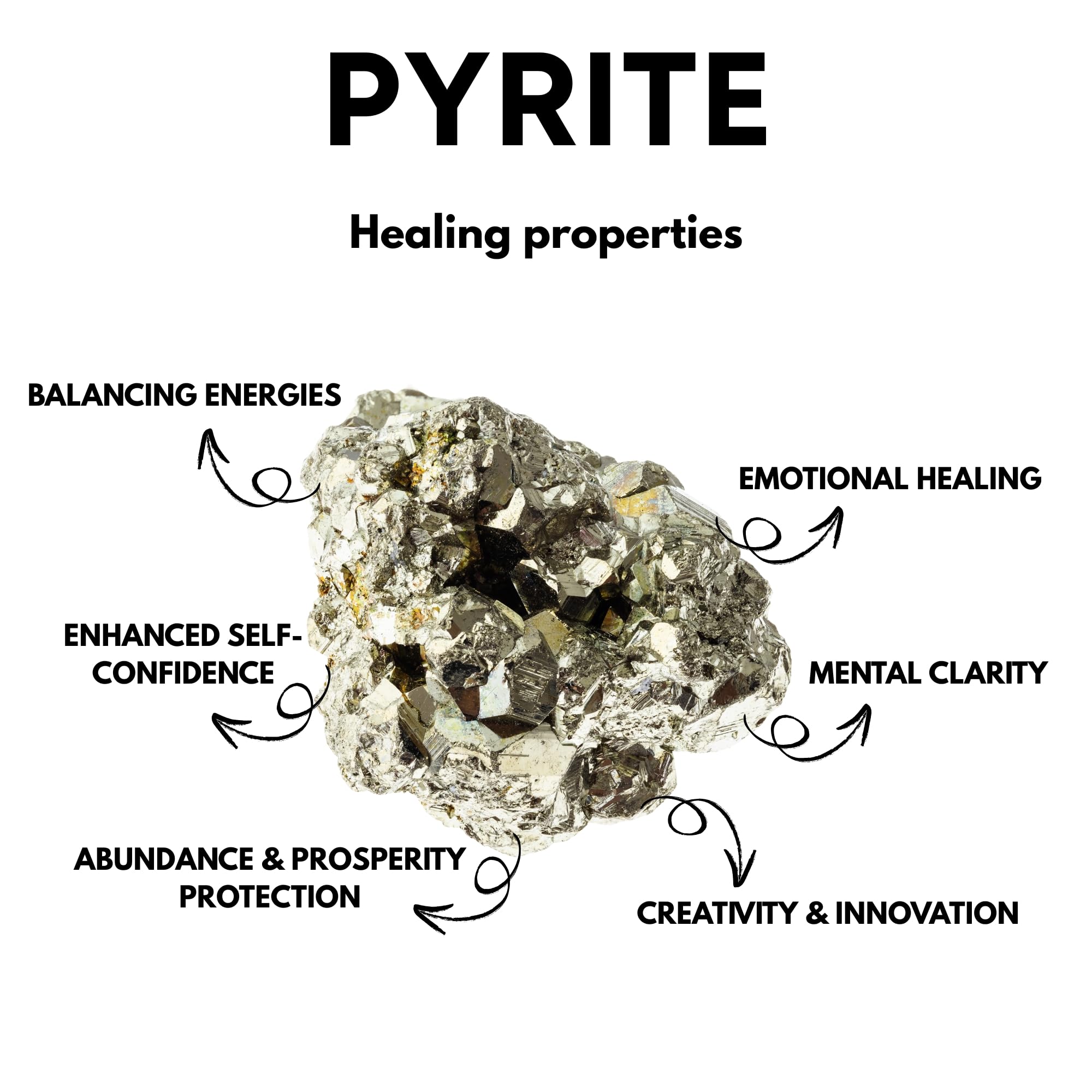 braun HOMES Pyrite Stone, Natural Fool's Gold Crystal, Decorative Stone for Home or Office Décor - in use