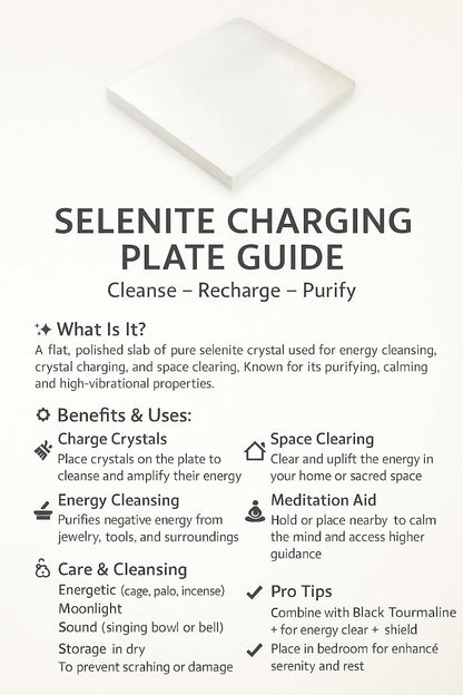 braun HOMES Selenite Charging Plate, 3 Inch, Natural Stone, Crystal Cleansing & Meditation Plate - in use