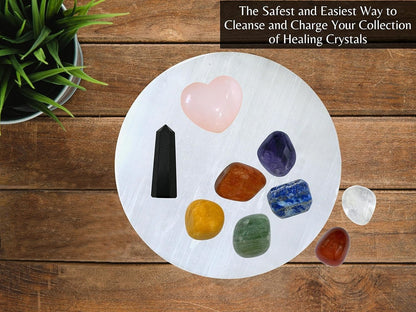 braun HOMES Selenite Charging Plate, 3 Inch, Natural Stone, Crystal Cleansing & Meditation Plate - in use (24)