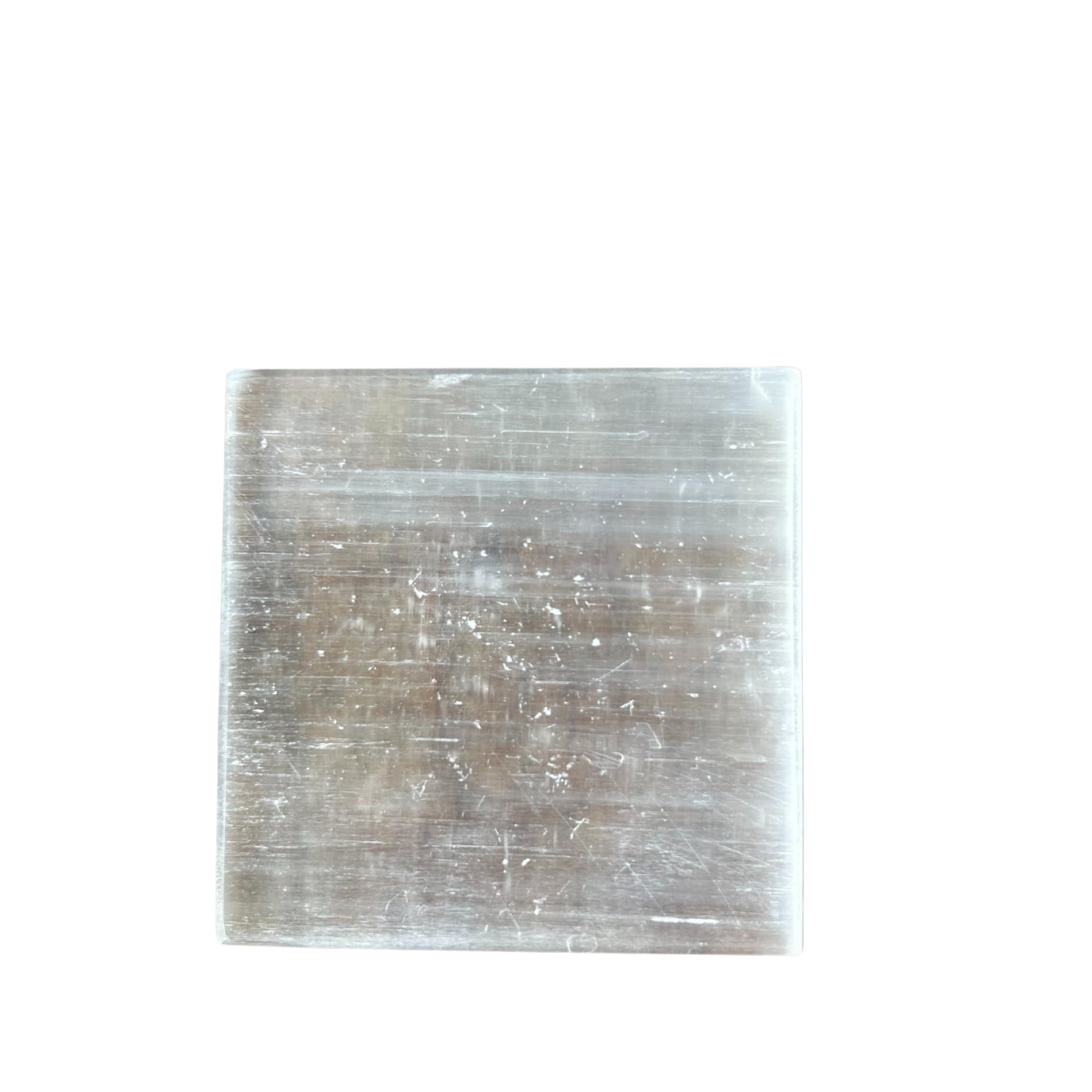 braun HOMES Selenite Charging Plate, 3 Inch, Natural Stone, Crystal Cleansing & Meditation Plate - back view (26)