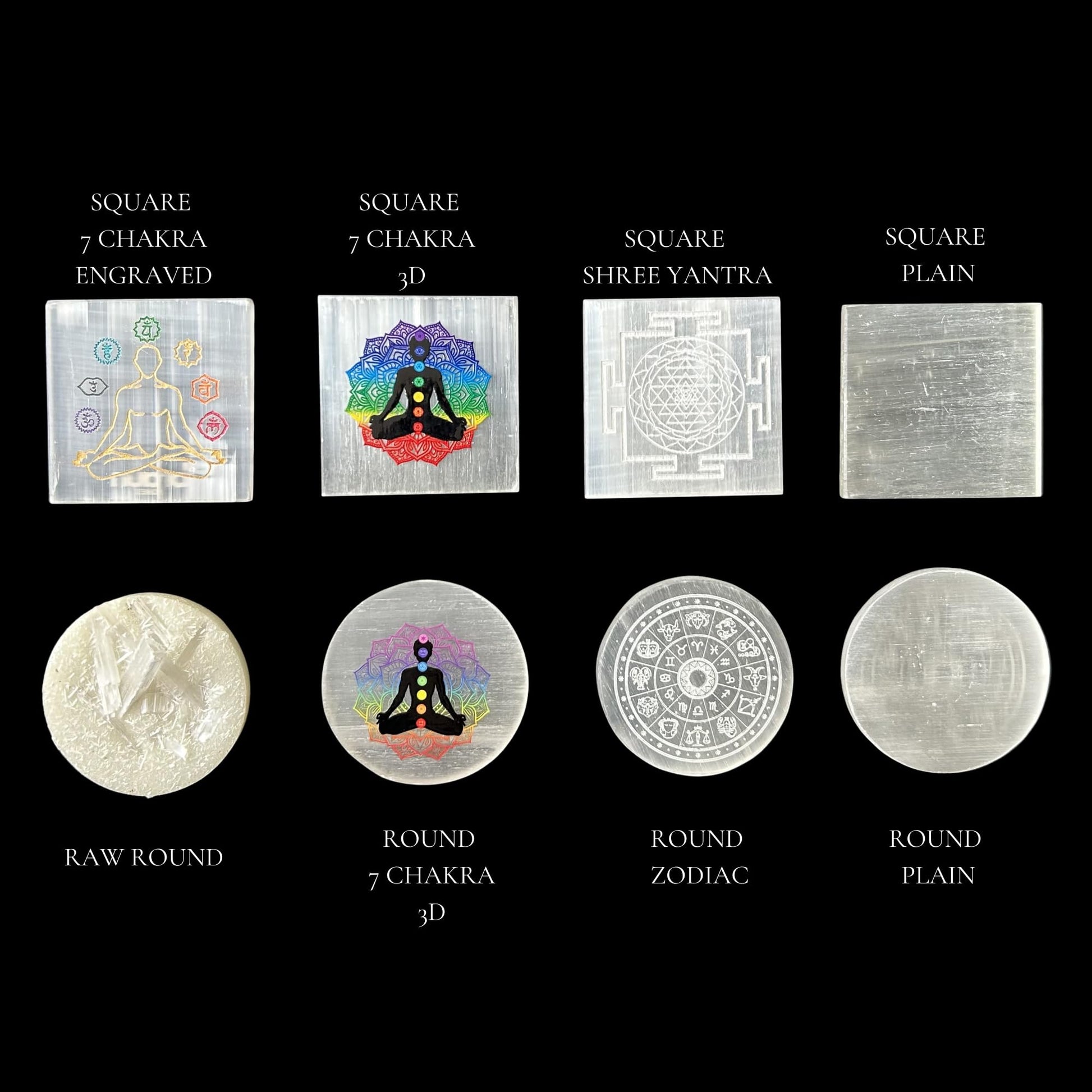 braun HOMES Selenite Charging Plate, 3 Inch, Natural Stone, Crystal Cleansing & Meditation Plate - packaging