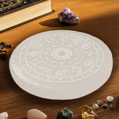 braun HOMES Selenite Charging Plate, 3 Inch, Natural Stone, Crystal Cleansing & Meditation Plate - in use (46)