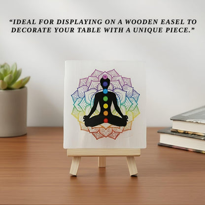 braun HOMES Selenite Charging Plate, 3 Inch, Natural Stone, Crystal Cleansing & Meditation Plate - ingredients panel