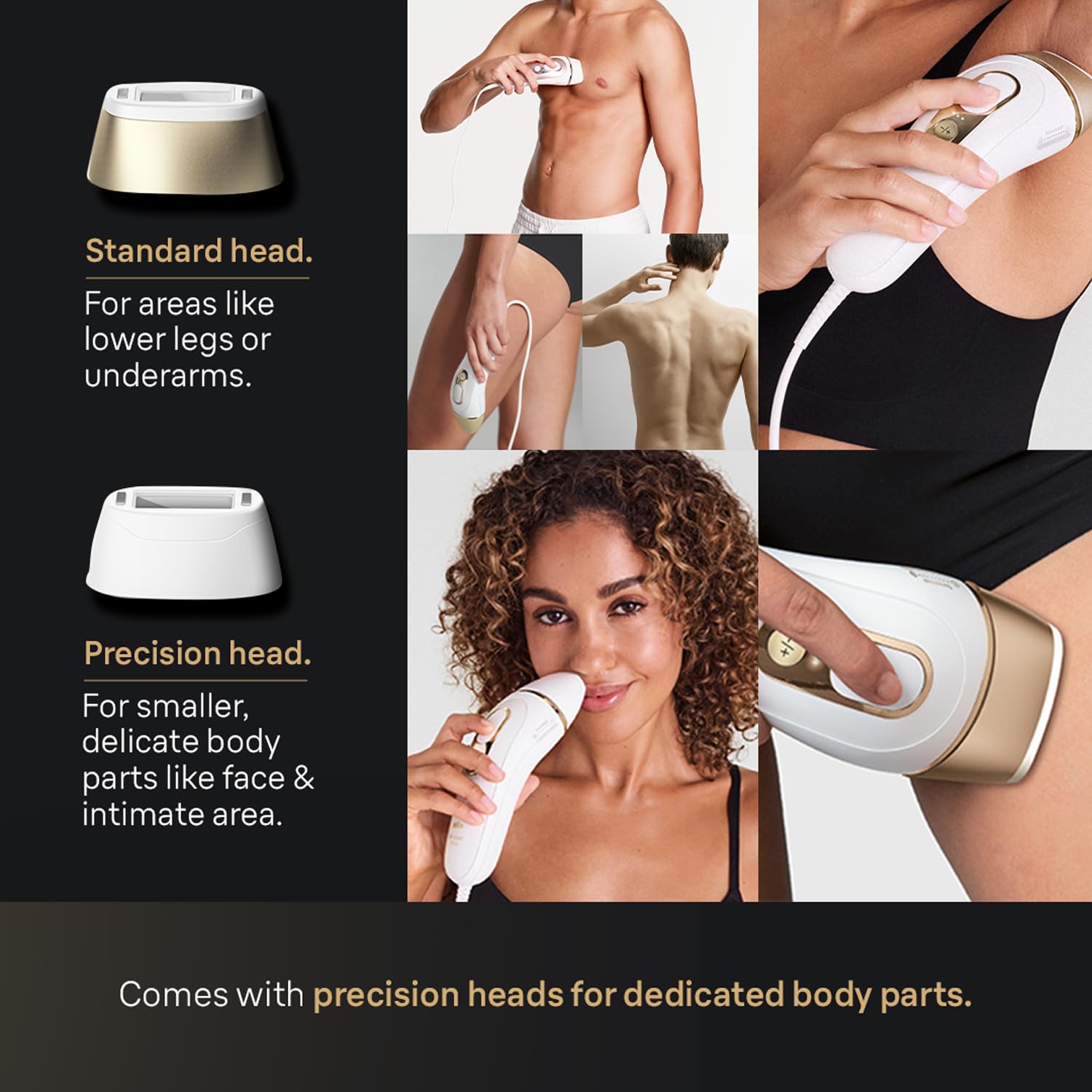 Braun IPL 5152 Women's Hair Removal System, Head-to-Toe, with Razor - close-up detail