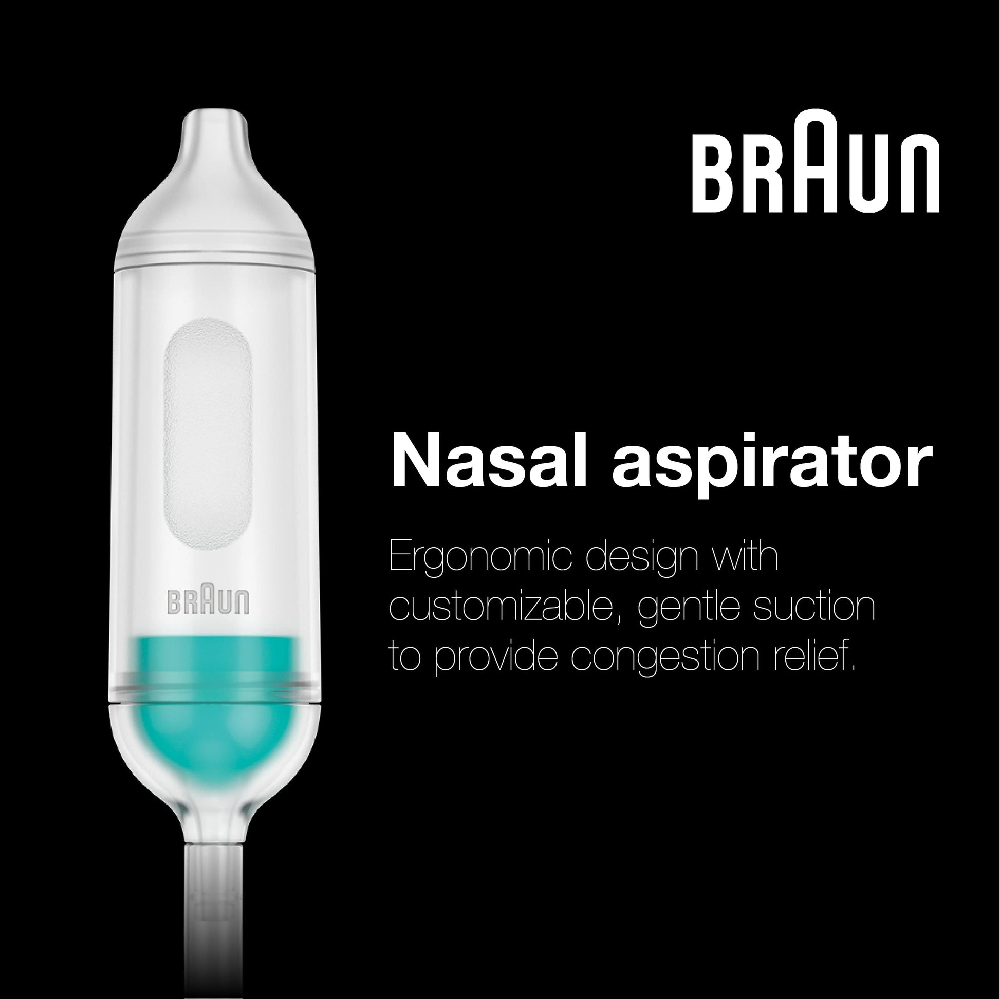 Braun Manual Nasal Aspirator - Nose Suction Tool, 2 Tips, for Newborns and Infants, Dishwasher Safe - ingredients panel
