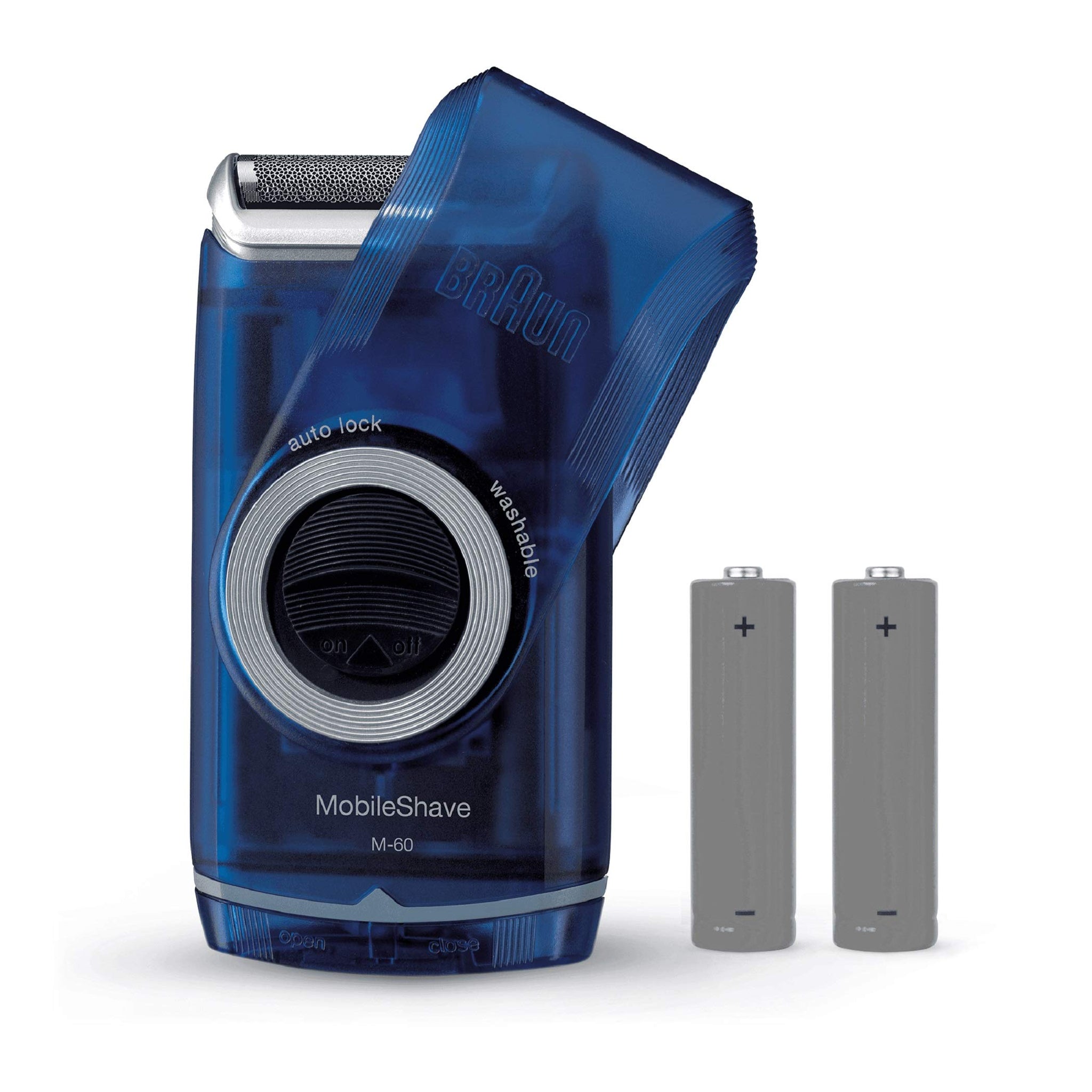 Braun Mobileshave M60B Battery Operated Men's Foil Shaver - label detail
